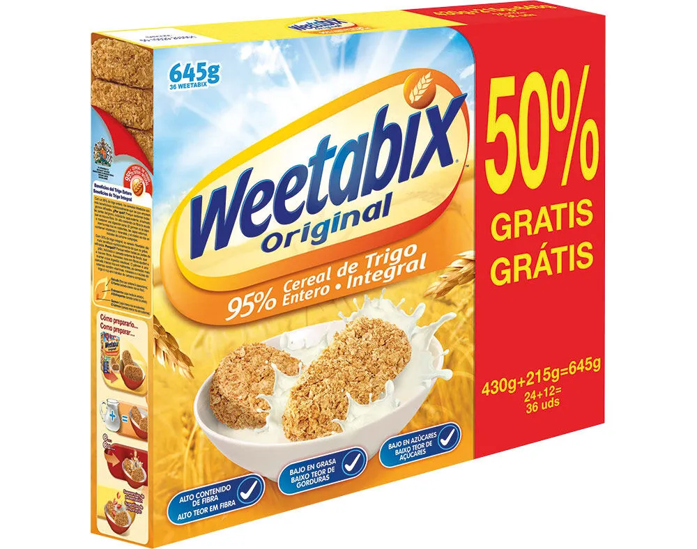 Cereais Weetabix fibra original 430 g+50%grátis