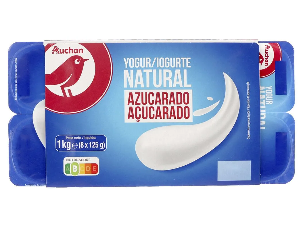 Iogurte Auchan natural açucarado 8 x 125 g