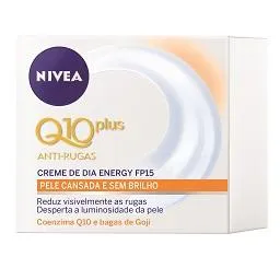 Creme rosto antirrugas dia q10 plus energy, embalagem de 50 ml