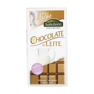 Chocolate de Leite sem Açúcar, 75g Salutem