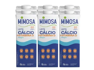 Leite Mimosa magro bem especial cálcio 6 x 1 L