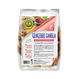 Biscoitos Integrais de Gengibre e Canela Cem Porcento