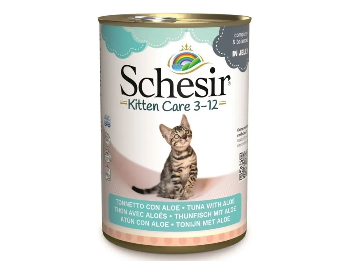 Alimento humido gato Schesir lata atum/aloé 140 g
