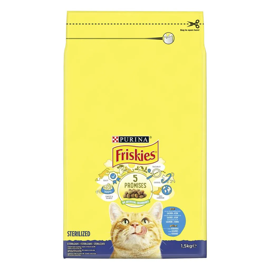 Ração para Gato Esterilizado com Salmão, 1.5kg