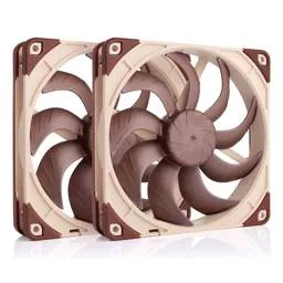 Ventoinha 140mm Noctua NF-A14x25 G2 PWM Sx2-PP Next-Gen Dual Fan Set 1500RPM 4 Pinos PWM Castanha (Pack 2)
