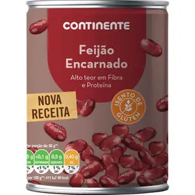 Feijão Encarnado Cozido Continente