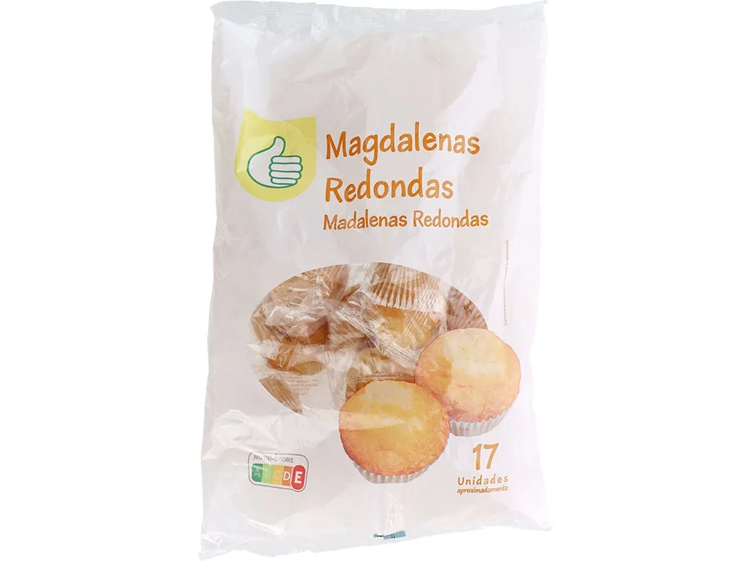 Madalenas Polegar redondas 17un 615 g