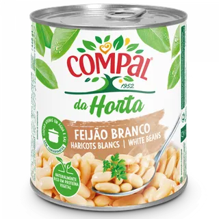 Feijão Branco Cozido em Lata Compal