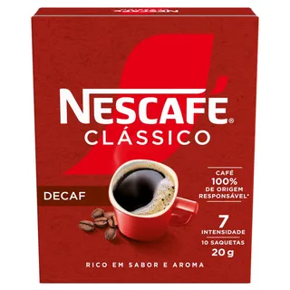 Café solúvel sem cafeína, embalagem de 20g Nescafe