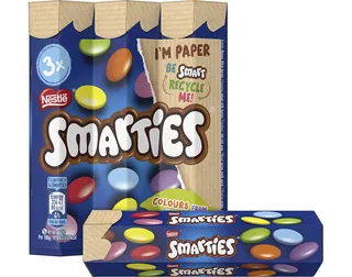 Drageias Smarties chocolate leite tubo 3 x 38 g