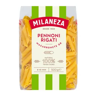 Massa Macarronete Penne Grande Riscado Milaneza