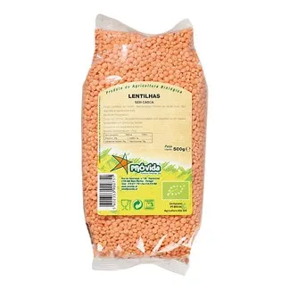 Lentilhas sem Casca Biológicas embalagem 500 g - Próvida