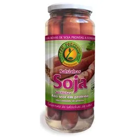 Salsichas de Soja em Frasco Cem Porcento