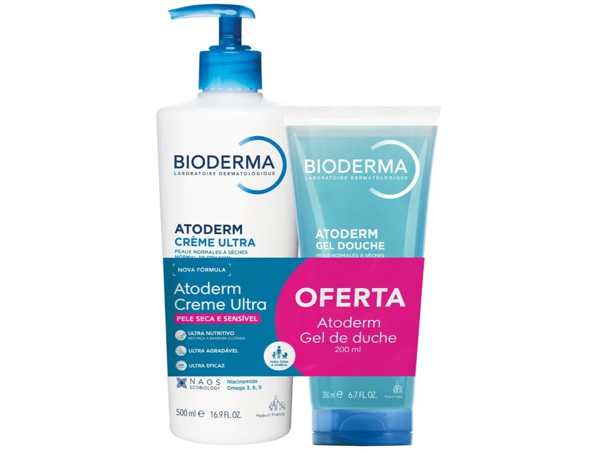 Pack creme Bioderma atoderm ultra 500 ml