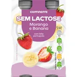 Iogurte Líquido Morango e Banana sem Lactose Continente