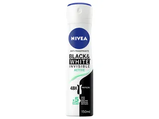 desodorizante spray active invisible for black & white nivea 150 ml