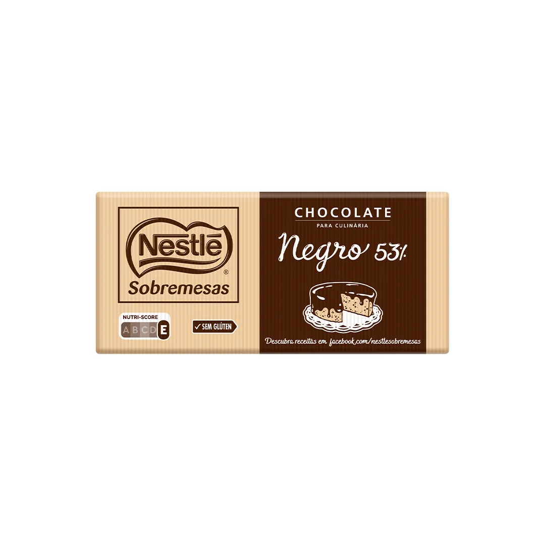 Tablete de Chocolate Culinária 53% Cacau
