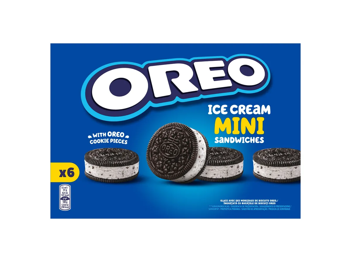 Gelado sandwich OREO mini 6 x 55 ml