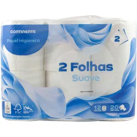 Papel Higiénico 2 Folhas Suave Continente