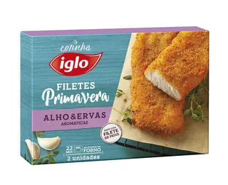 Filetes Primavera com Alho e Ervas Aromáticas Congelados Iglo