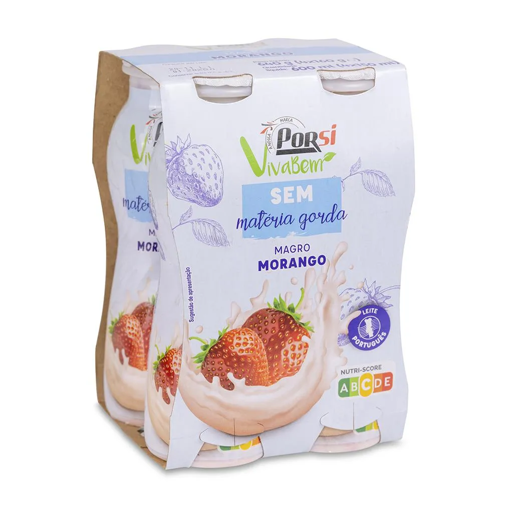 Iogurte Líquido Magro Morango 4x160g