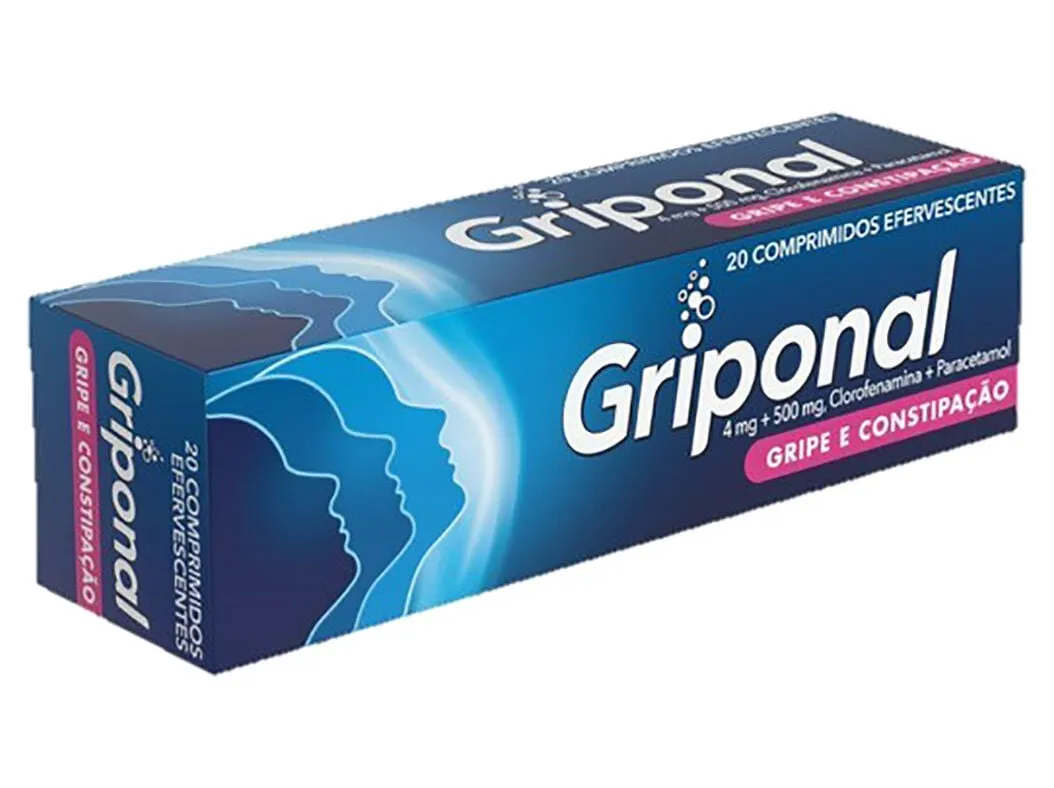 Comprimidos Griponal efervescentes 4 mg+500 mg 20un
