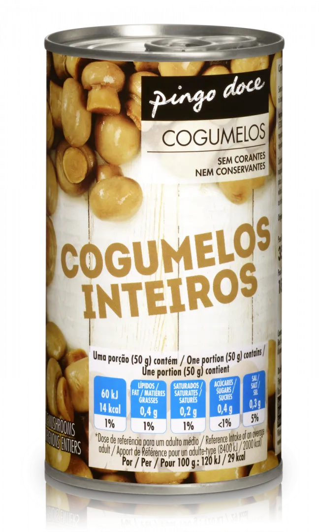 Cogumelos Inteiros em Lata
