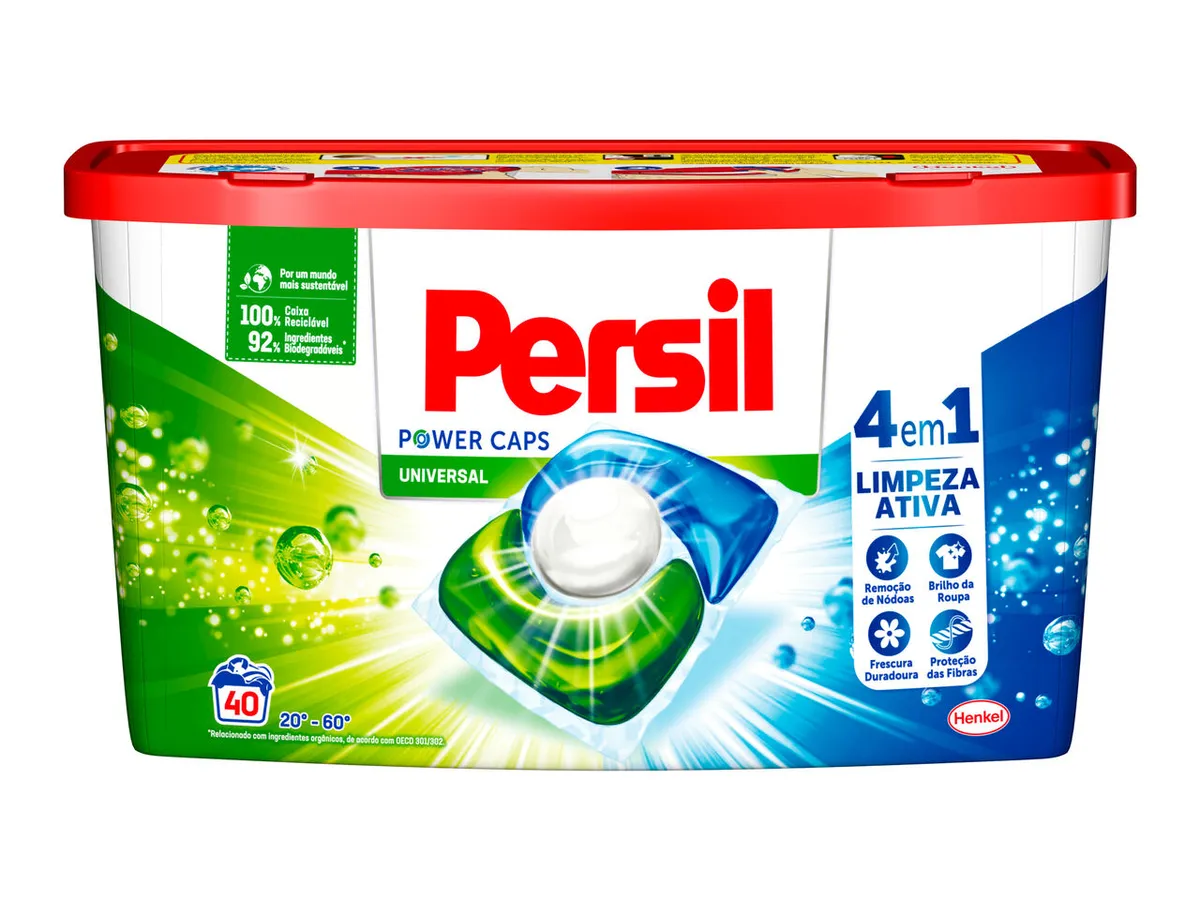 Detergente roupa máquina cápsulas Persil universal 40d