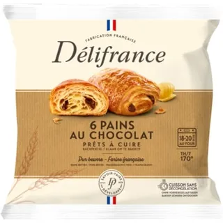 Pão com Chocolate 6 unidades embalagem 420 g - Delifrance