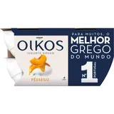 Iogurte oikos pêssego, embalagem de 4 x 110g