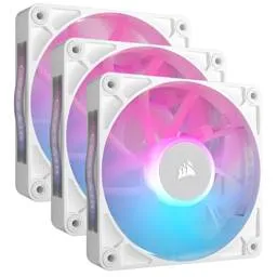 Ventoinha 120mm Corsair 2100RPM iCUE Link RX120 RGB 4 Pinos PWM Branca (Triple Pack)
