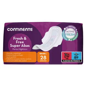 Pensos Higiénicos Fresh & Free Super com Abas Continente