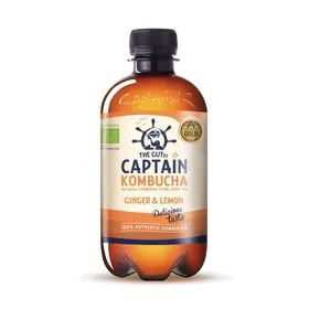 Bebida Kombucha Gengibre e Limão The Gutsy Captain