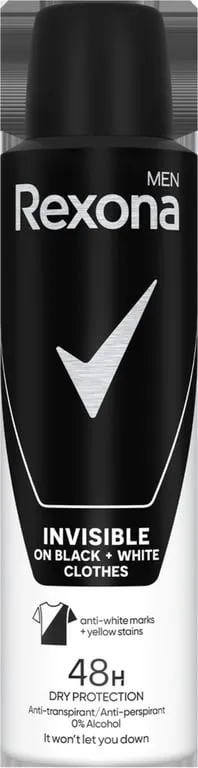 Desodorizante spray Invisible Black & White men Rexona 150 ml