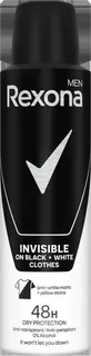Desodorizante spray Invisible Black & White men Rexona 150 ml