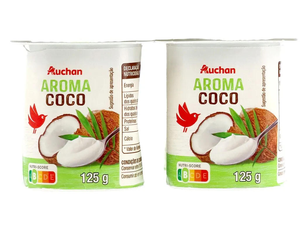 Iogurte Auchan aroma coco 4 x 125 g