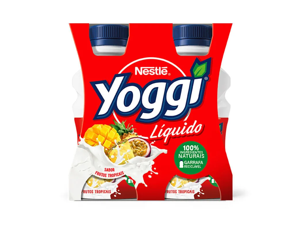 Iogurte Yoggi líquido frutos tropicais 4 x 160 g
