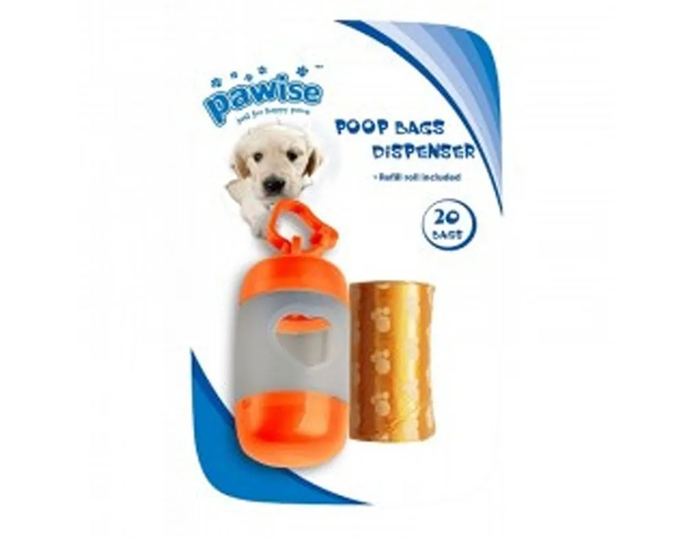Dispensador de sacos Pawise com pack de 20 sacos