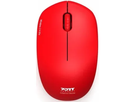 Rato PORT CONNECT Collection Mouse (Wireless - Casual - 1600 dpi - Vermelho)