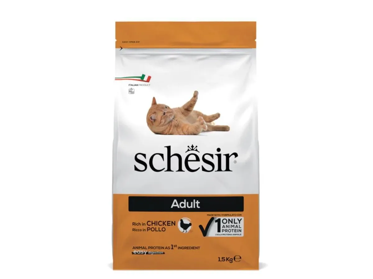 Ração para gato Schesir adulto frango 1,5 kg