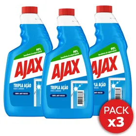 Limpa Vidros Recarga Tripla Ação Ajax