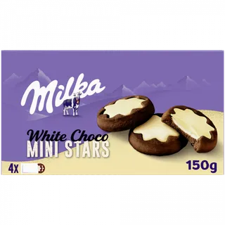 Bolachas White Choco Mini Stars Milka