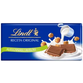 Tablete de Chocolate de Leite Receta Original com Avelãs Lindt
