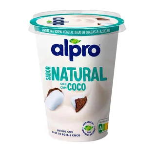 Yofu natural com côco, 400g Alpro