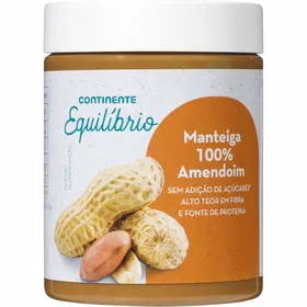 Manteiga de Amendoim Cremosa Continente Equilíbrio