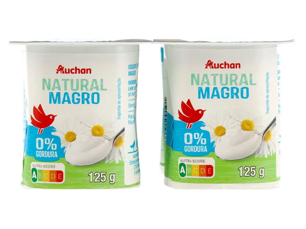 Iogurte Auchan magro natural 4 x 125 g