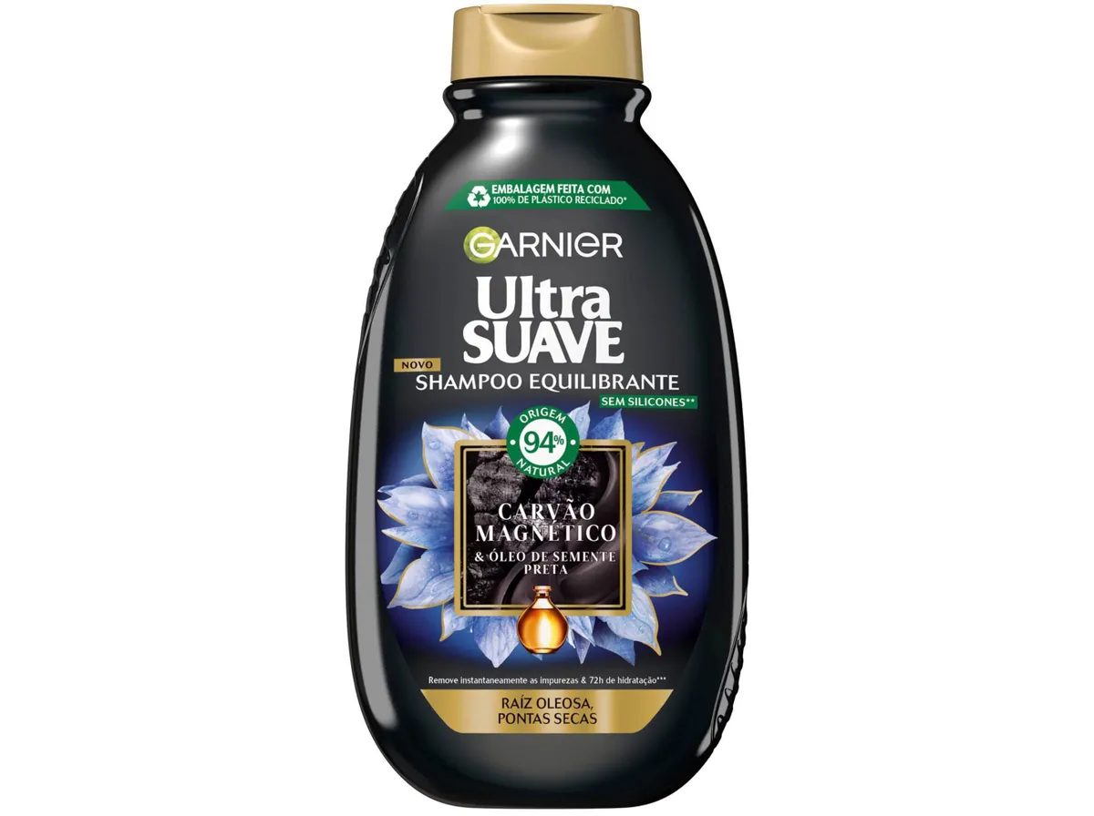 Champô Ultra Suave carvão magnético 600 ml