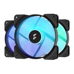 Ventoinha 120mm Fractal Design Aspect 12 RGB 2000RPM 4 Pinos PWM Black Frame/White Blades (3-Pack)