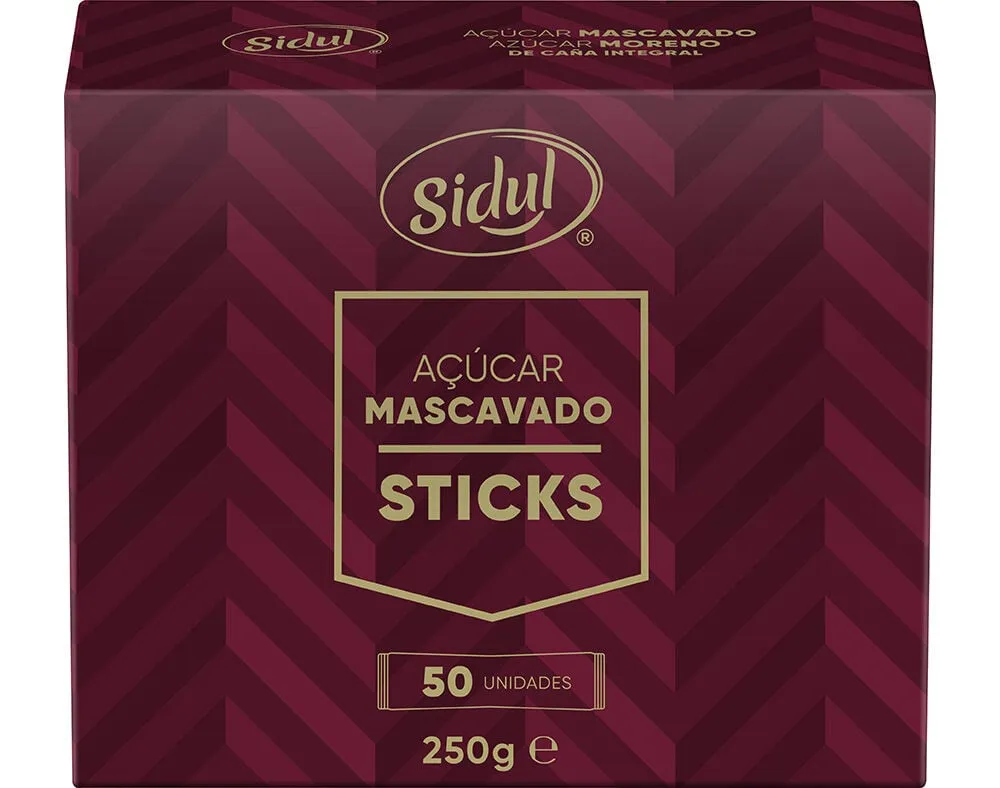 Açúcar Sidul mascavado sticks 50un