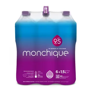 Água mineral natural, 6 x 1.5l Monchique